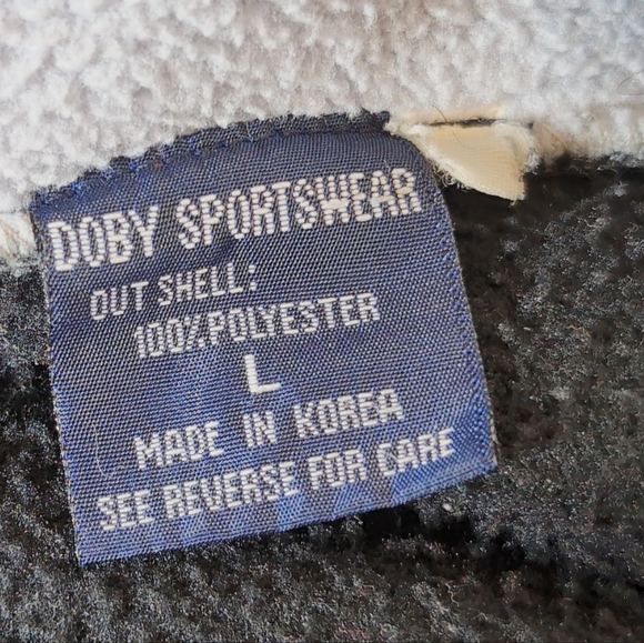 Vintage Doby Platinum Fat Albert Sz L Black Half Zip Sweatshirt - Picture 5 of 5